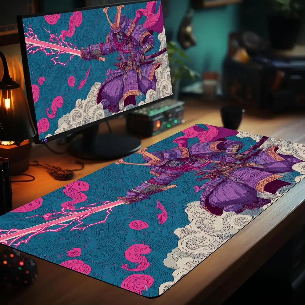 Colourful Samurai Art MTG  Desk Mat