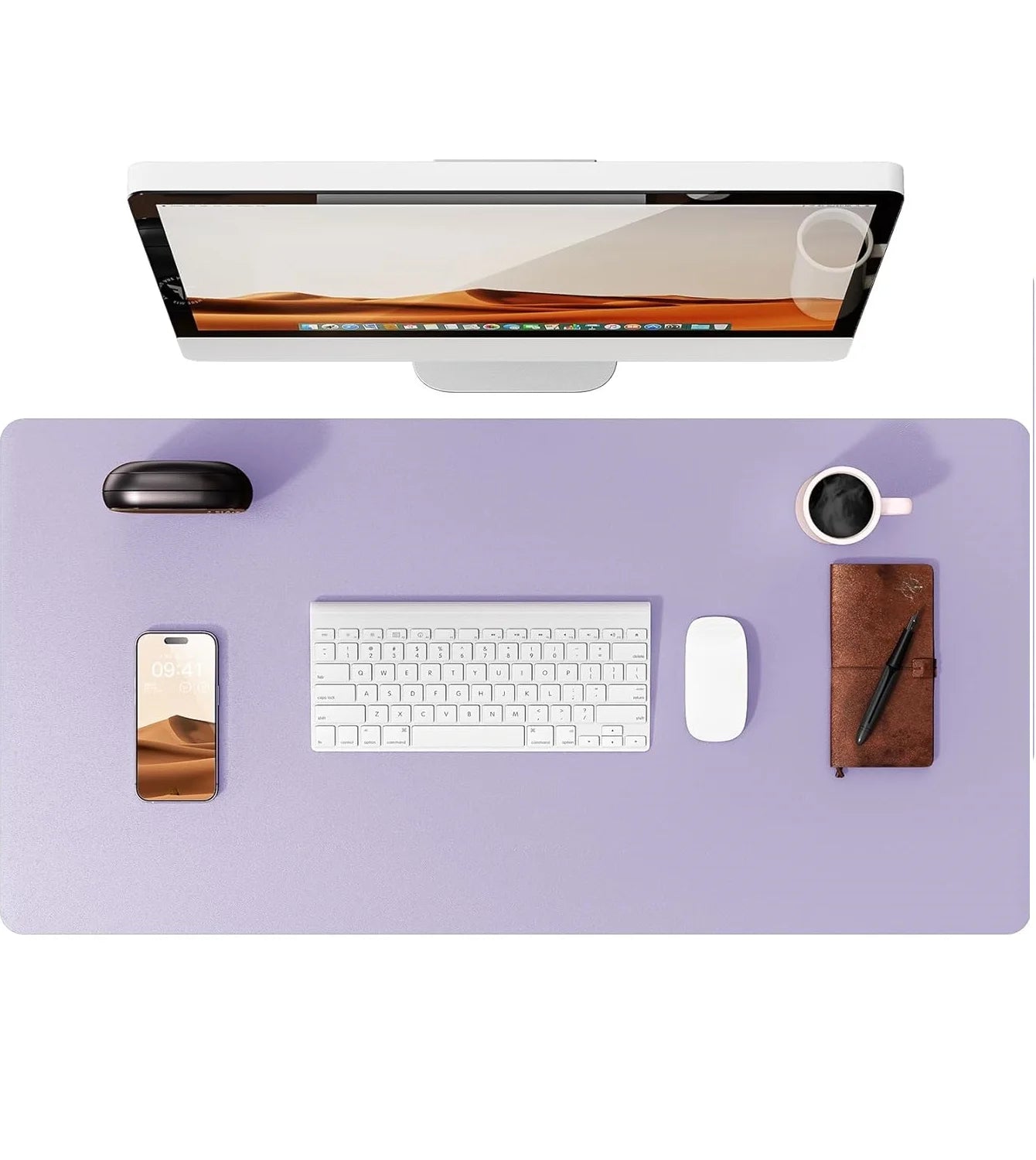 Large Colourful PU Leather Office Desk Mat