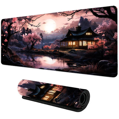 Japanese Moonscape Computer Desk Mat