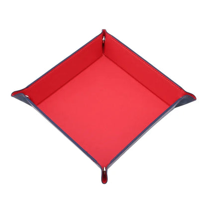 Folding Dice Tray – PU Leather & Velvet Rolling Tray