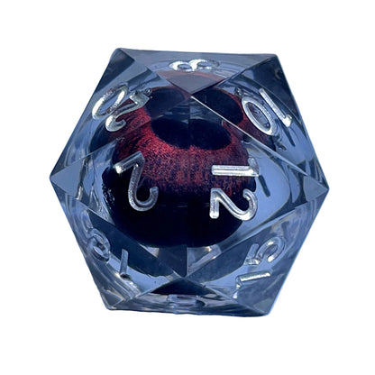 Suspended Eyeball 7 Piece Resin Dice Set