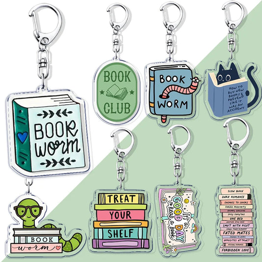 Book Lover Acrylic Keychains