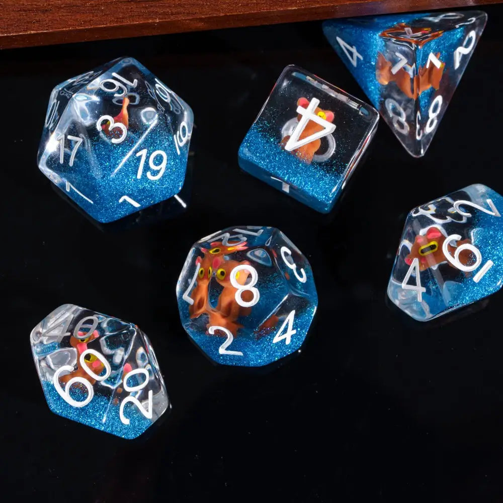 Animals 7 Piece Resin Dice Set