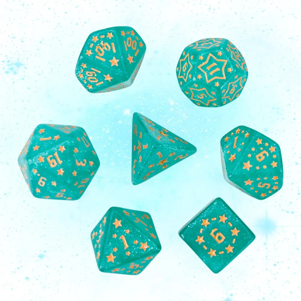 Starry 7 Piece Acrylic Dice Set