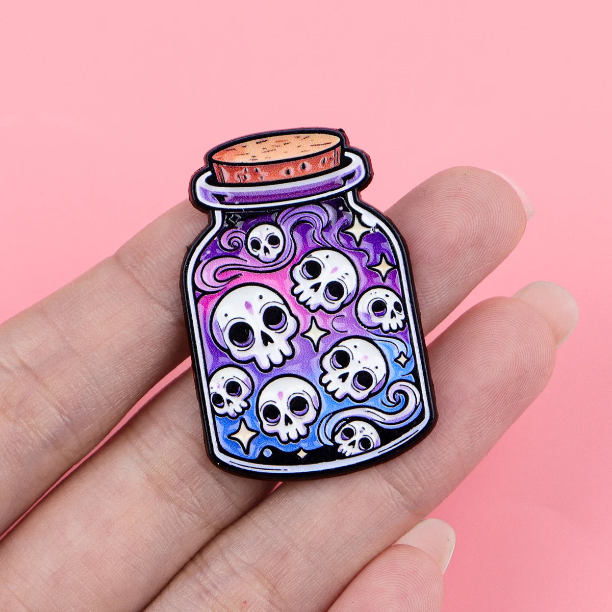 Skull Potion Funny Enamel Pin