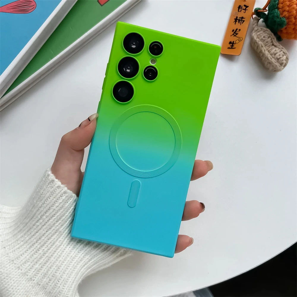 Gradient Colour Magnetic Charge Phone Case (for Galaxy)