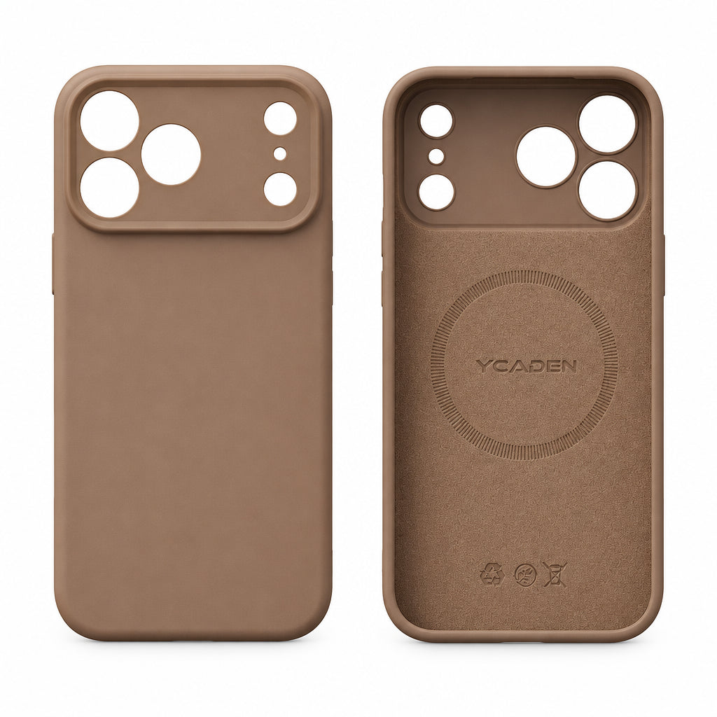 Brown liquid silicone case for iPhone