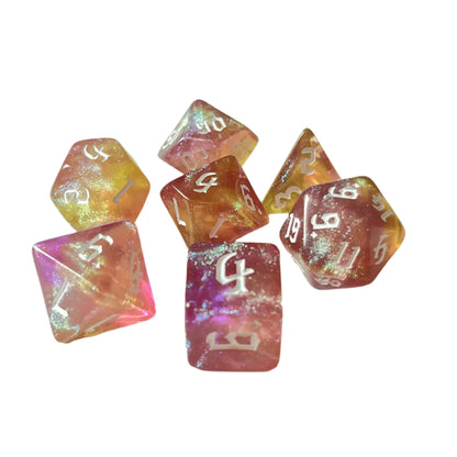 7 Piece Resin Dice Sets - Colourful