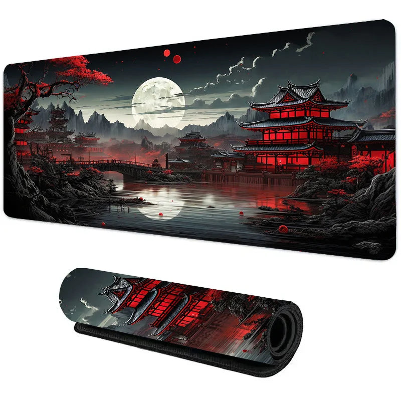 Japanese Moonscape Computer Desk Mat