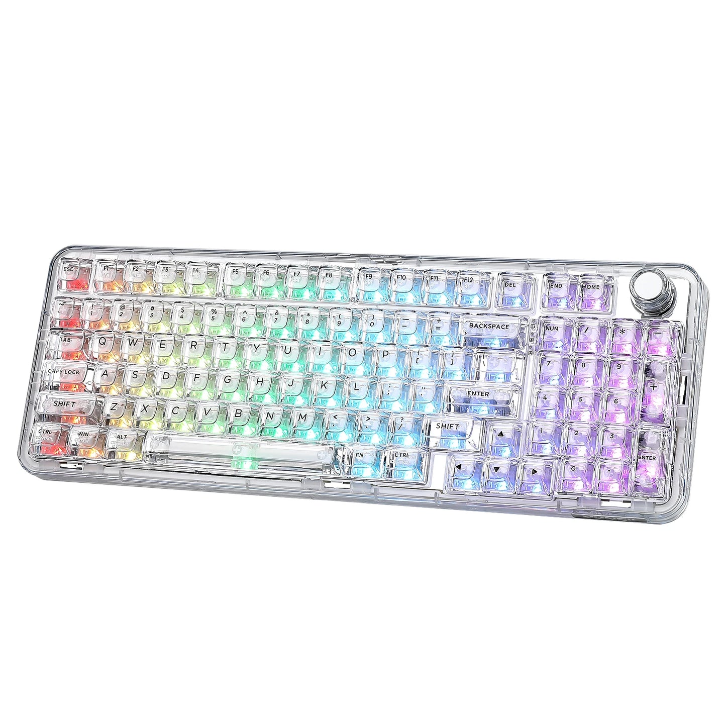 YUNZII X98 White Transparent Mechanical Gaming Keyboard