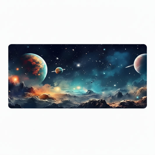 Galaxy Space Desk Mat – Large Mouse Pad & Keyboard Mat