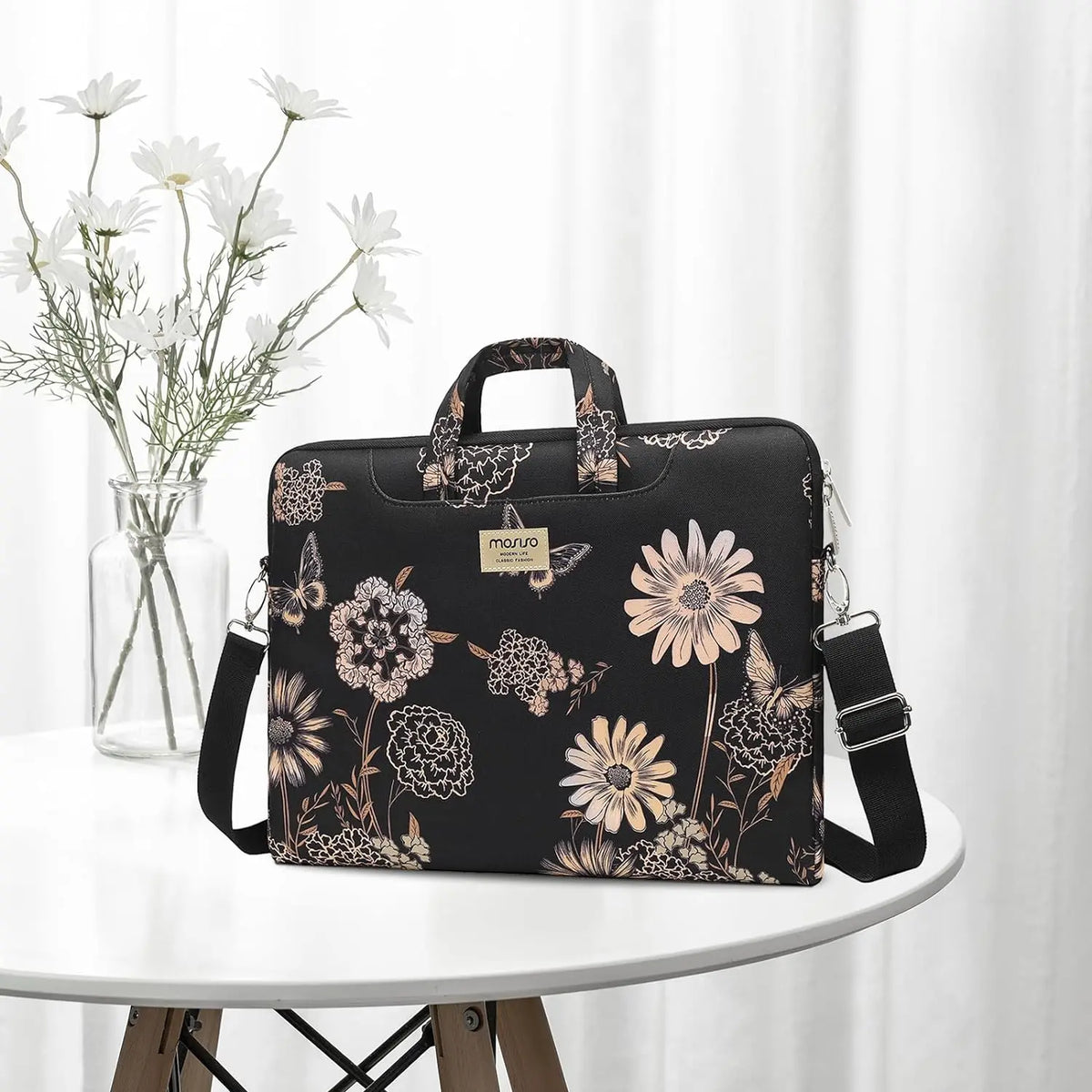 MOSISO Printed Laptop Shoulder Bag – 13–17.3 Inch