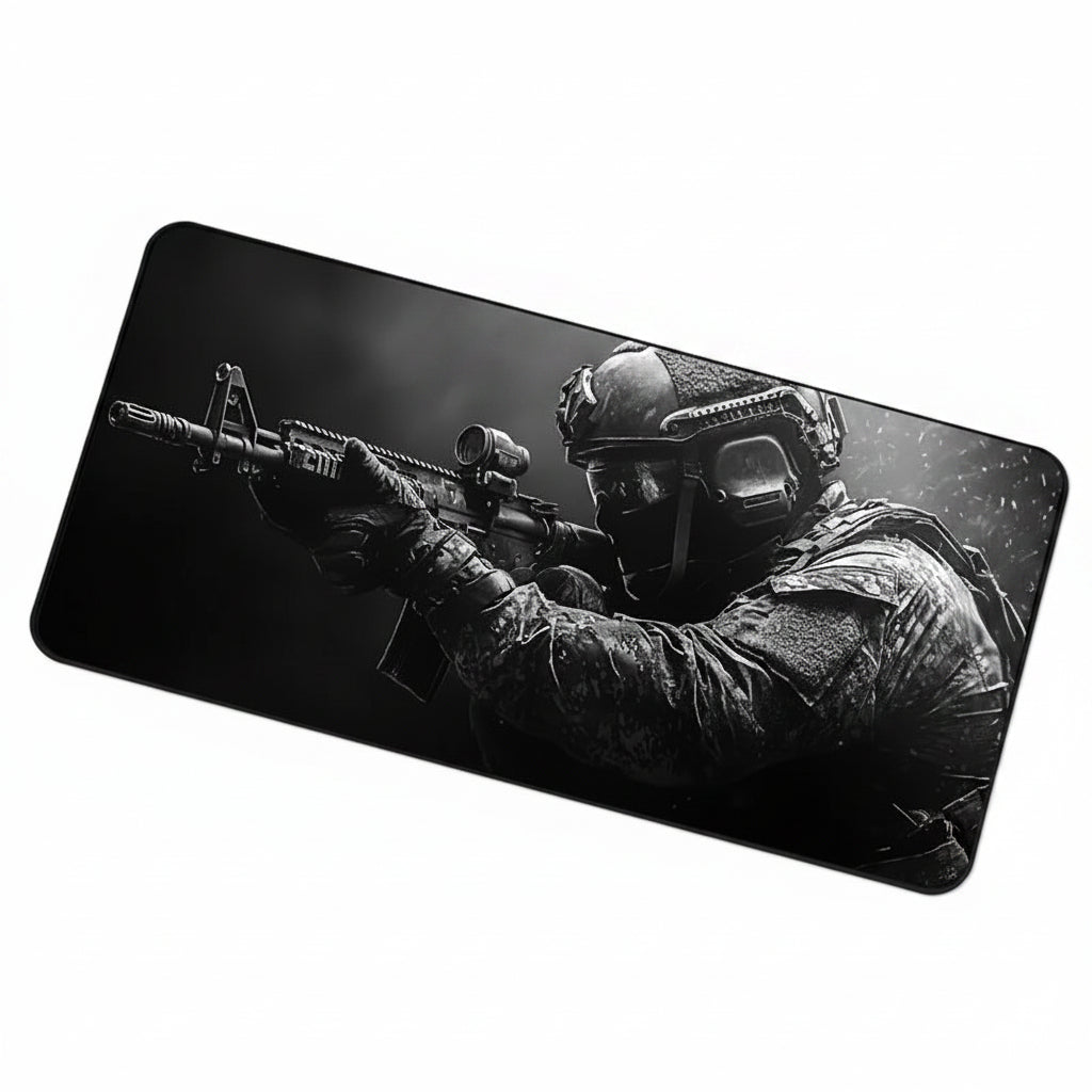 Tactical Soldier Computer Desk Mat