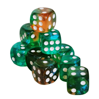 Multi-colour 10 piece 6-sided Dice Set