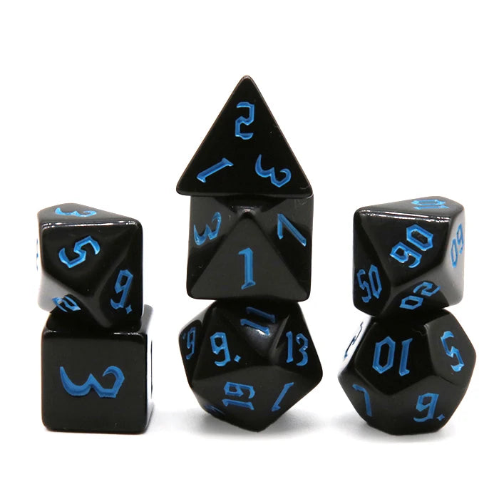 Colourful Resin Dice Set – 26 Designs for D&D and RPGs