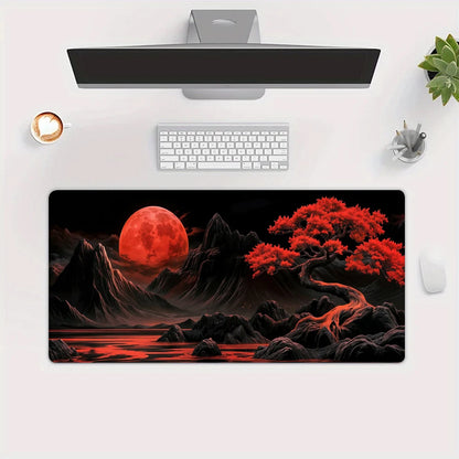 Cherry Blossom Landscape Desk and Keyboard Mat