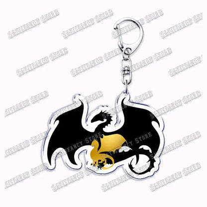 Fourth Wing Basgiath Dragon Keychain