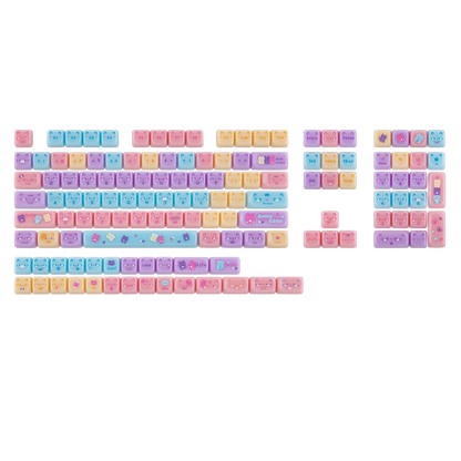 KiiBOOM Meow Pudding Cat Keycap Set 134 pc