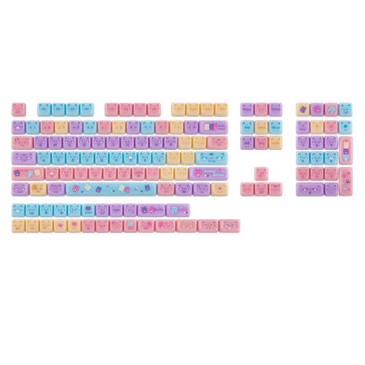 KiiBOOM Meow Pudding Cat Keycap Set 134 pc