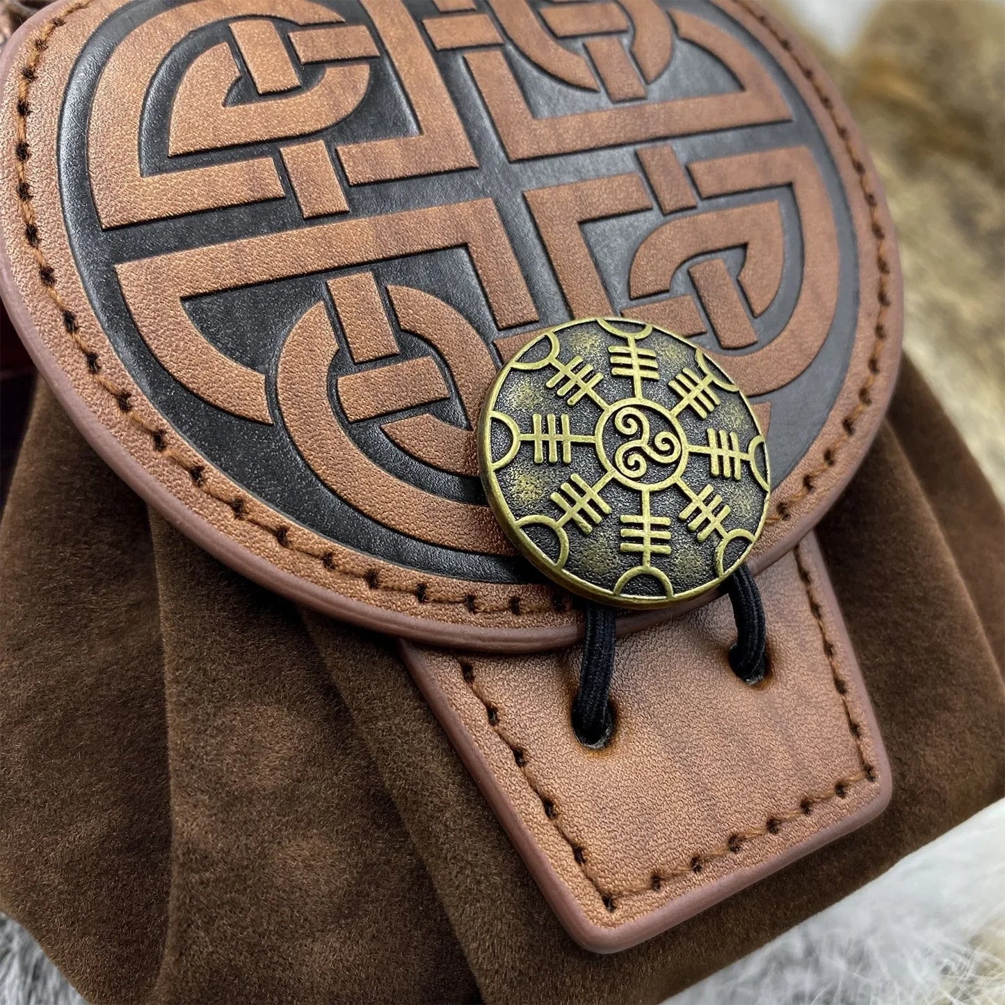 Medieval PU Leather Dice or Coin Bag