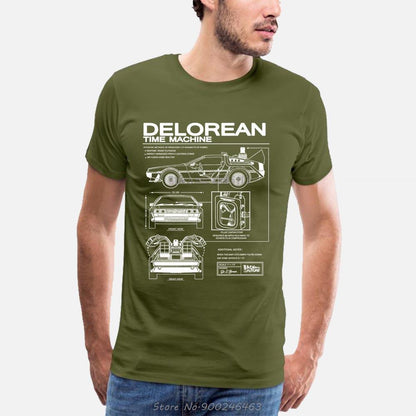 Men's Graphic Tee of Delorean Car