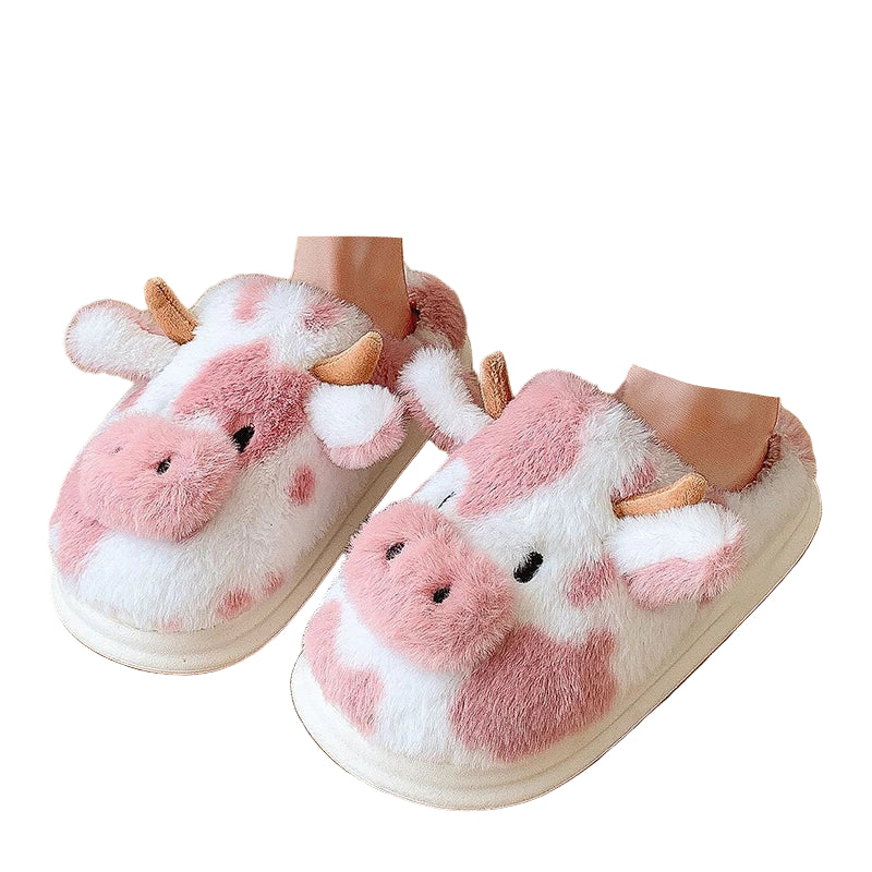 Adult Novelty Cow Indoor Slippers