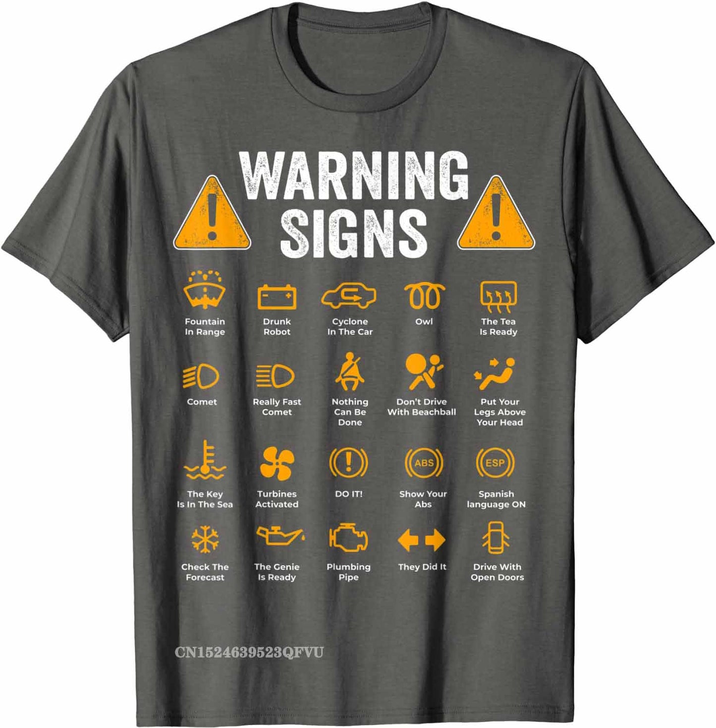 Funny Driving Warning Signs Men's Tee