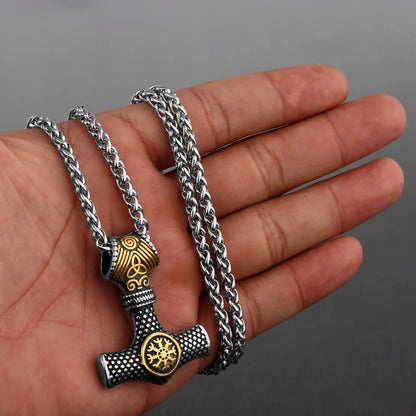Nordic Viking Thor's Hammer Stainless Steel Necklace