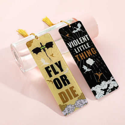 Dragon Bookmark with Tassels Inspired by Fourth Wing