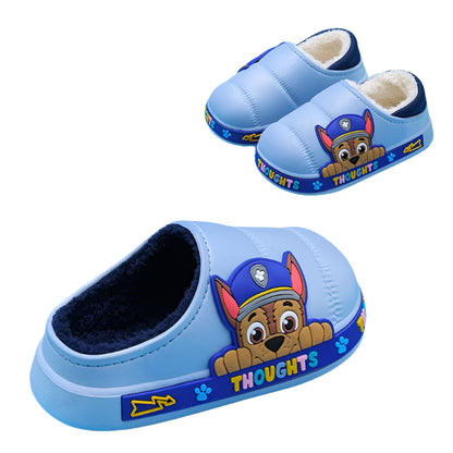Fluffy Winter Kids Slippers with Paw Patrol