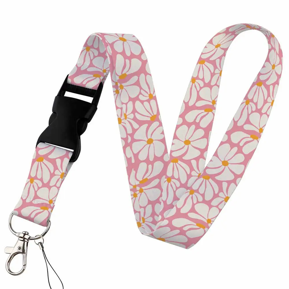 Beautiful Floral Work or School Lanyards