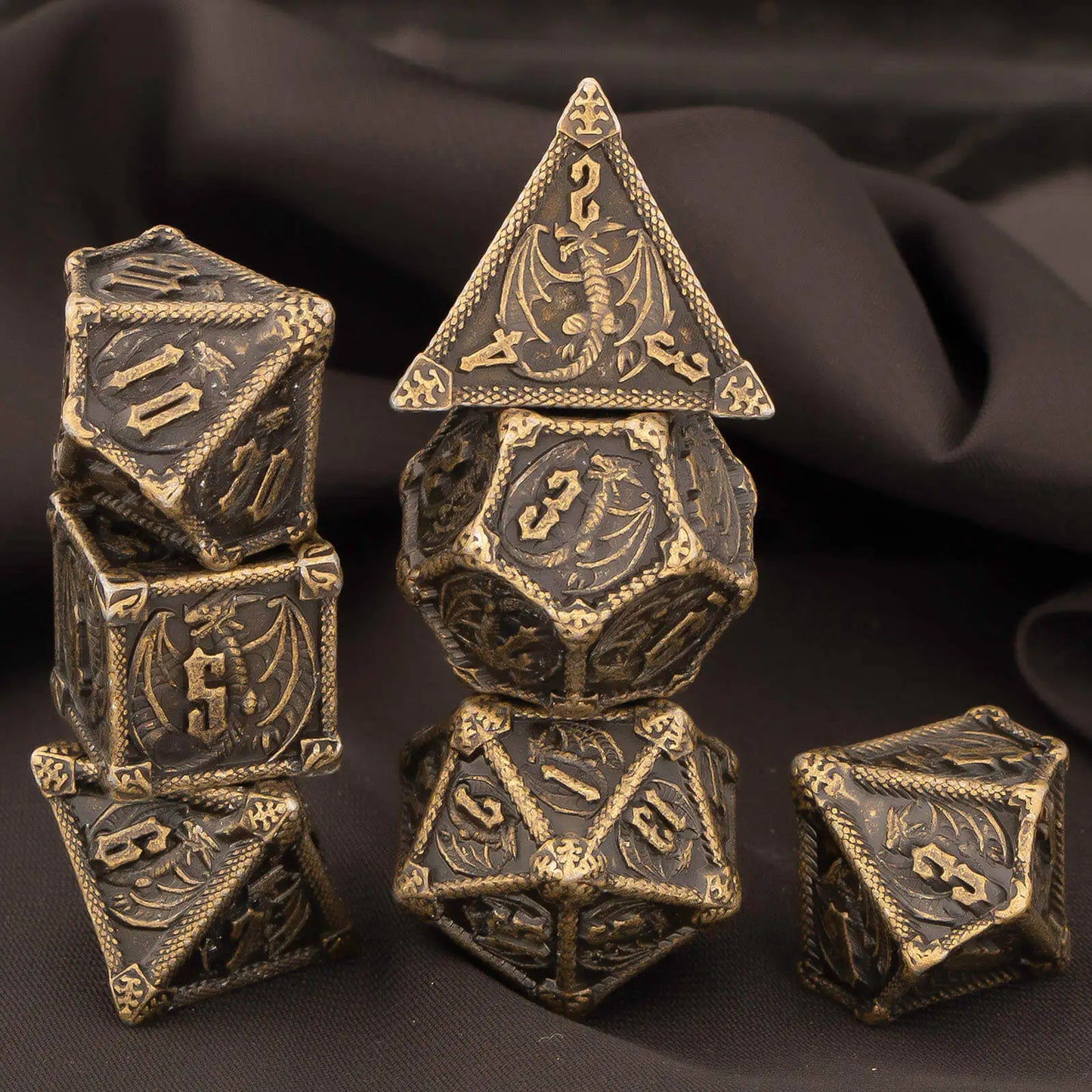 Dungeons and Dragons Metal Dice Set