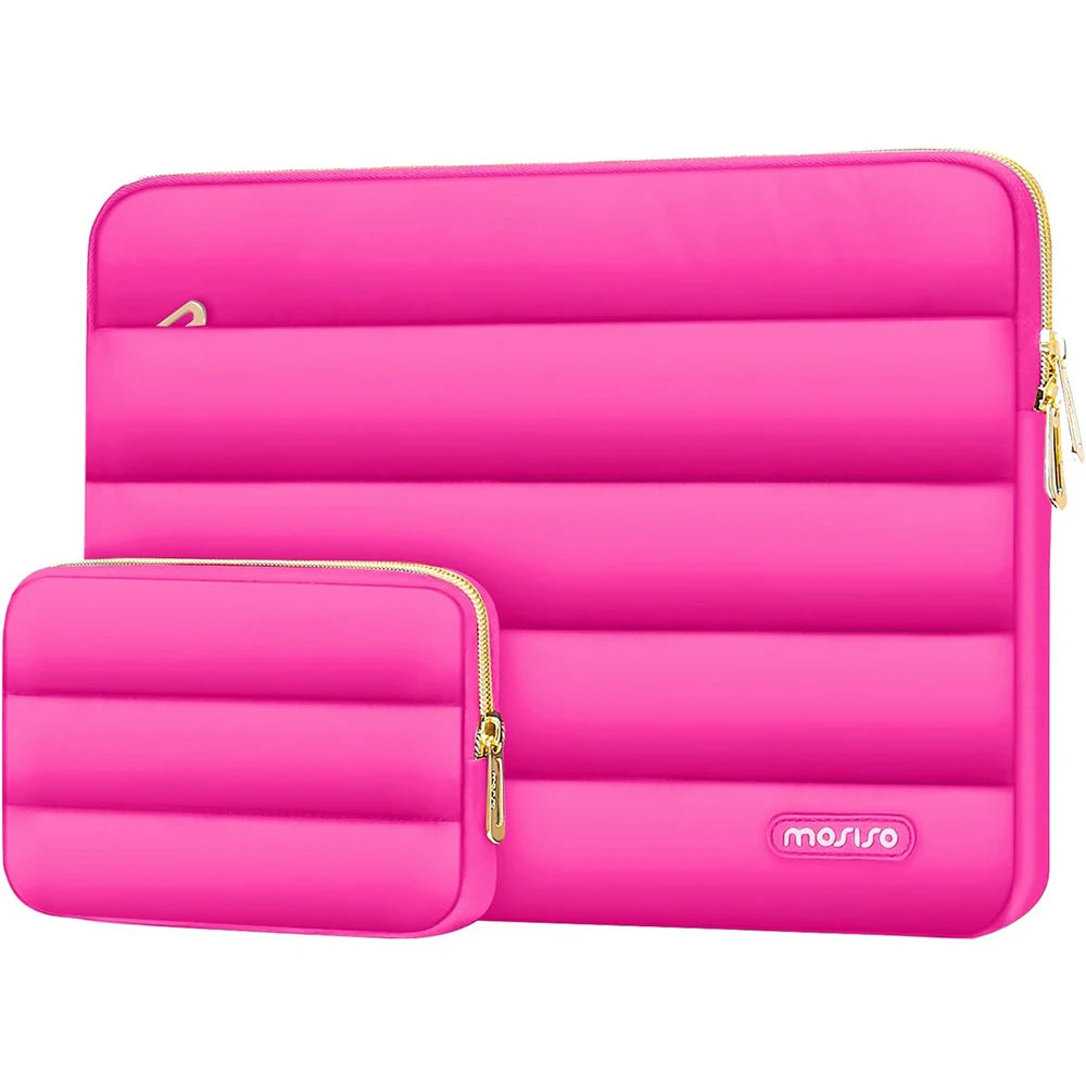 Mosiso Puffy Laptop Bag and Pouch Combo