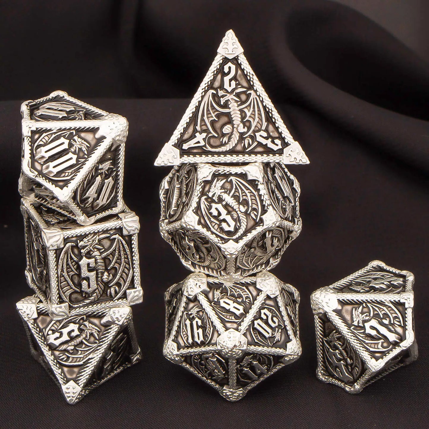 Dungeons and Dragons Metal Dice Set