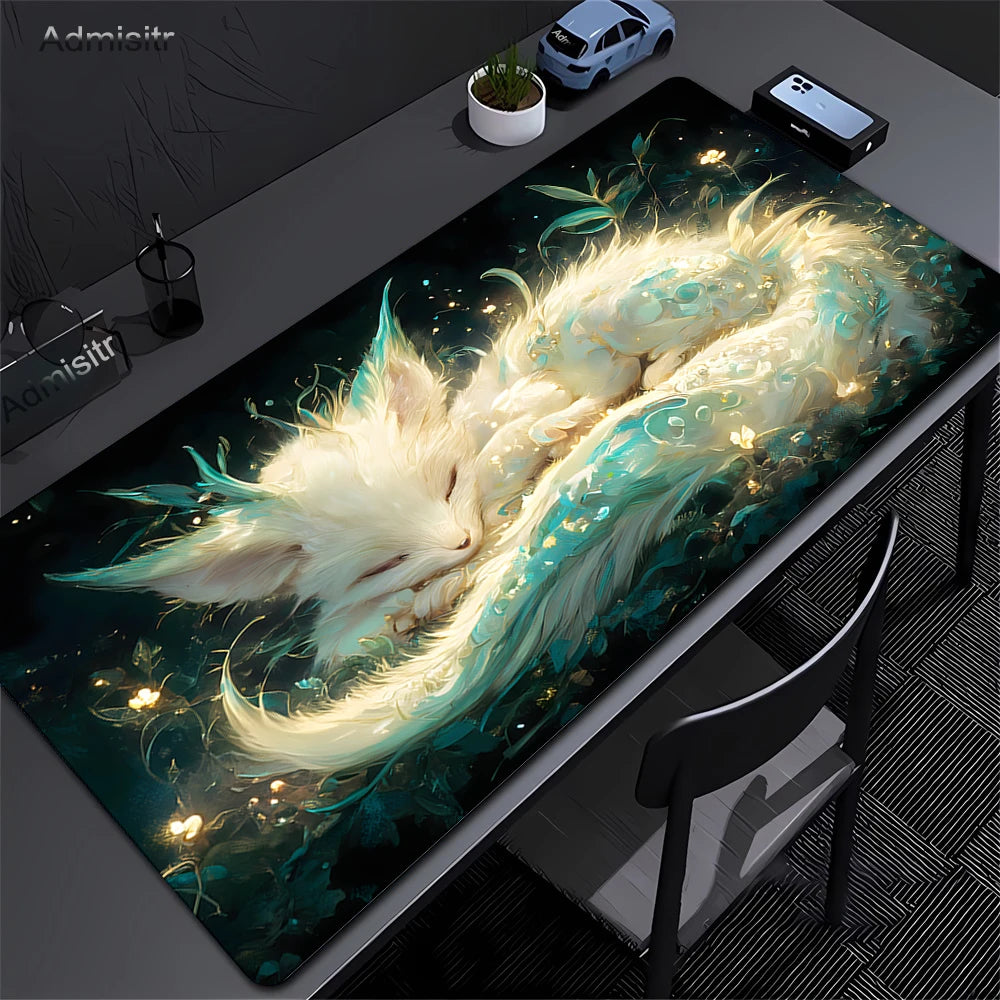 Mythical Fox Landscape Desk and Keyboard Mat