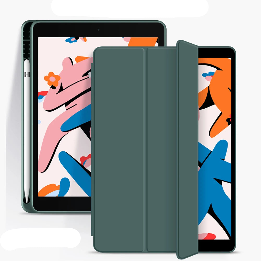 Flip Case for Tablet with Tablet Pencil Holder (for iPad)