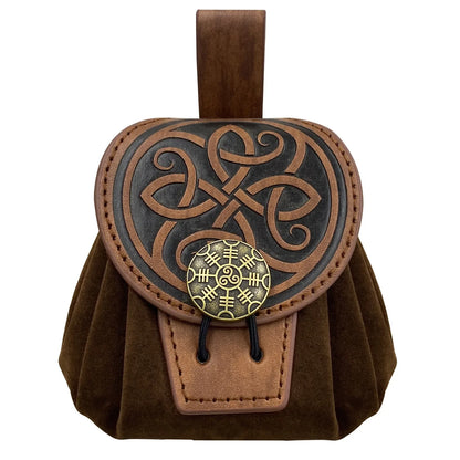 Medieval PU Leather Dice or Coin Bag
