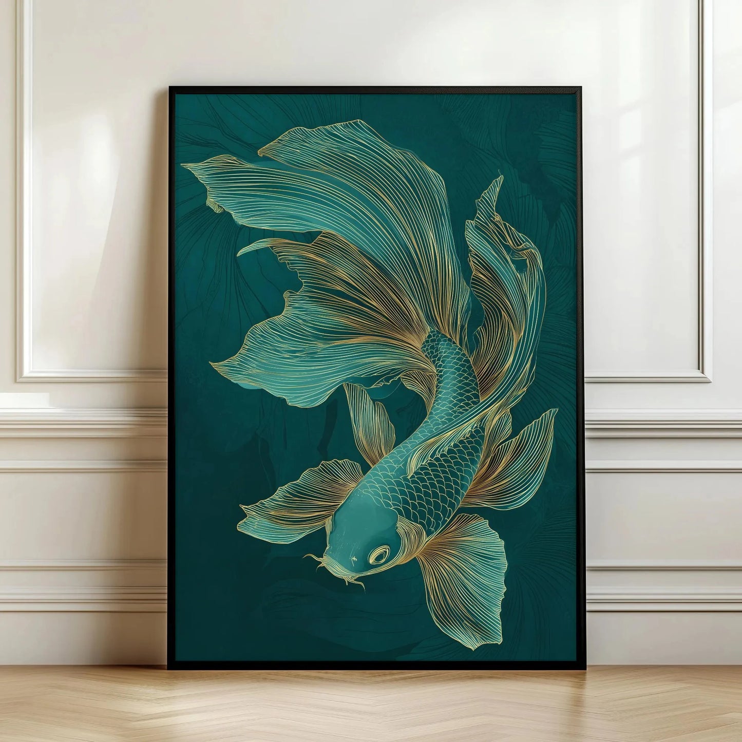 Yin Yang Japanese Koi Canvas Wall Art