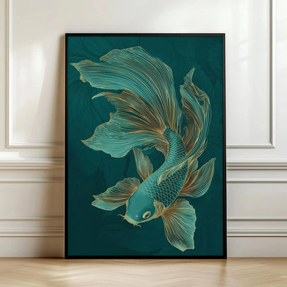 Yin Yang Japanese Koi Canvas Wall Art