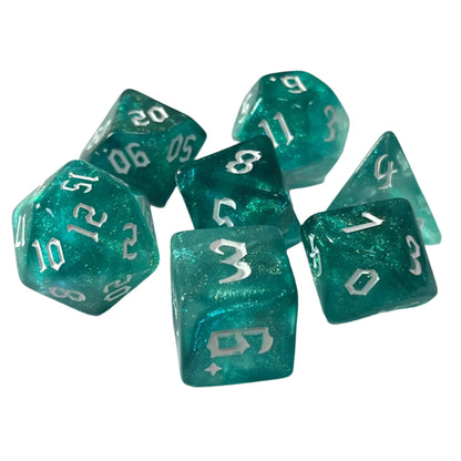 7 Piece Resin Dice Sets - Colourful