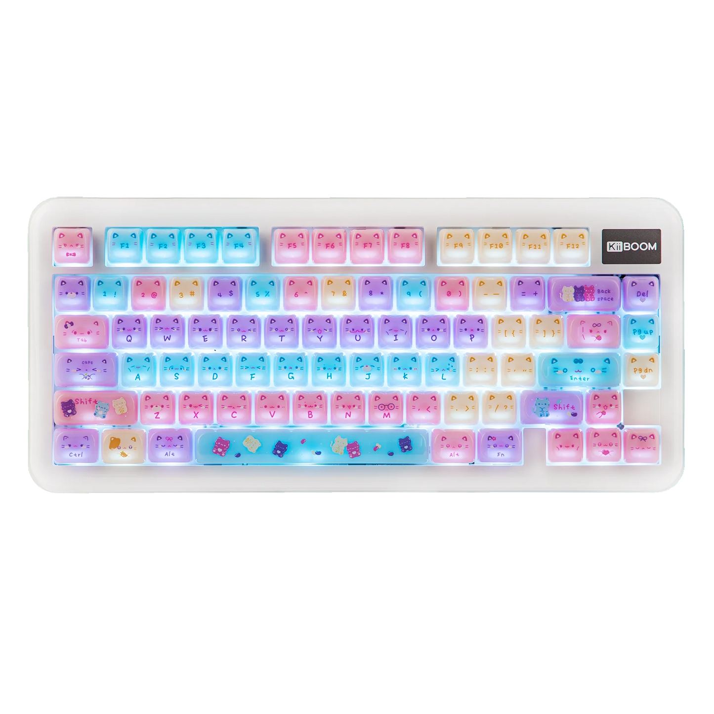 KiiBOOM Meow Pudding Cat Keycap Set 134 pc
