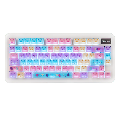 KiiBOOM Meow Pudding Cat Keycap Set 134 pc
