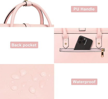 Bow PU Leather Briefcase Laptop Bag