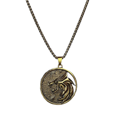 Men's Medallion Necklace Inspired by The Witcher