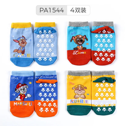 Kids Anti-Slip Floor Socks  of Paw Patrol (4 pairs)
