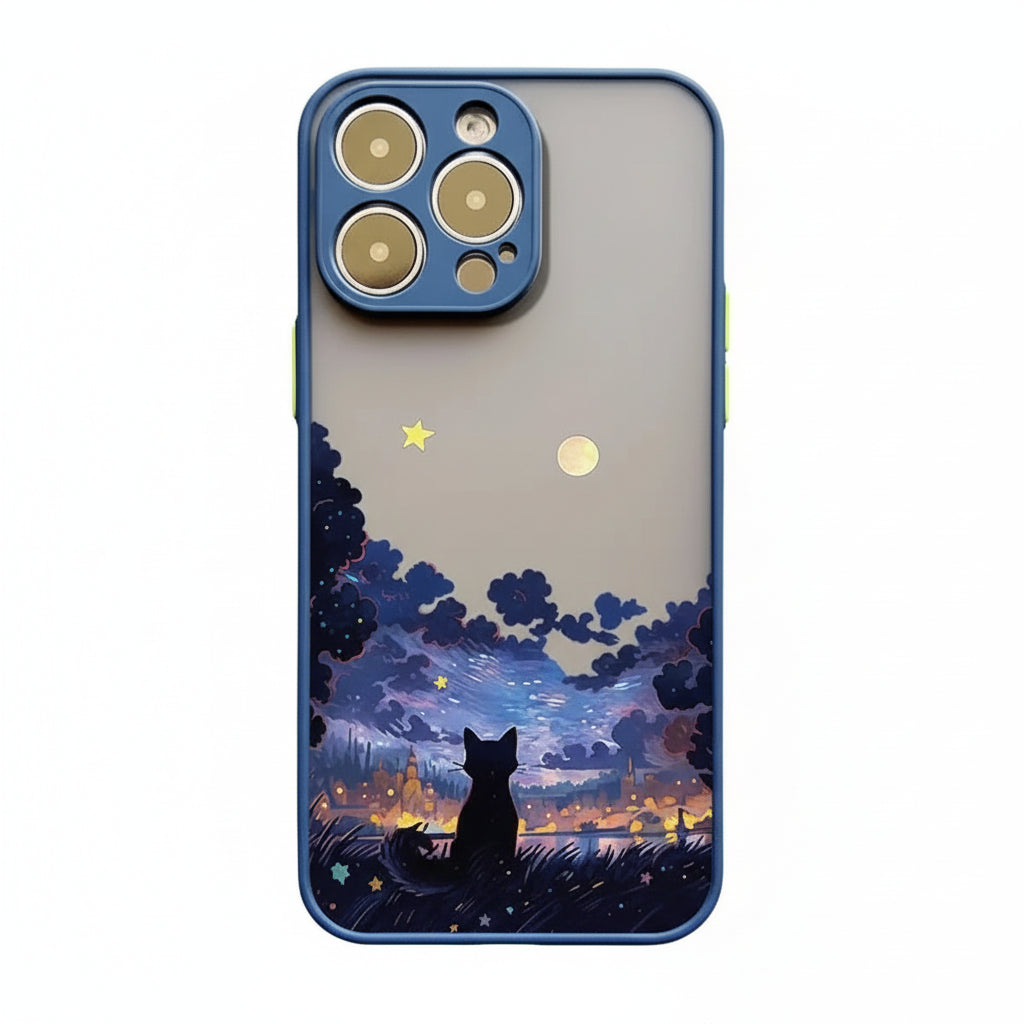 Black Cat Artistic Night Phone Case (for iPhone)