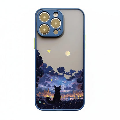 Black Cat Artistic Night Phone Case (for iPhone)