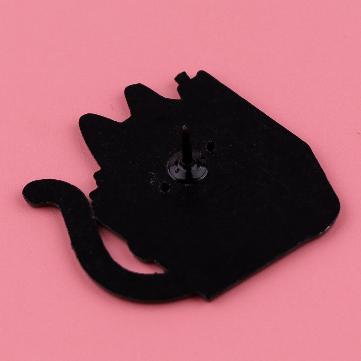 Black Cat Book Lover Enamel Pin