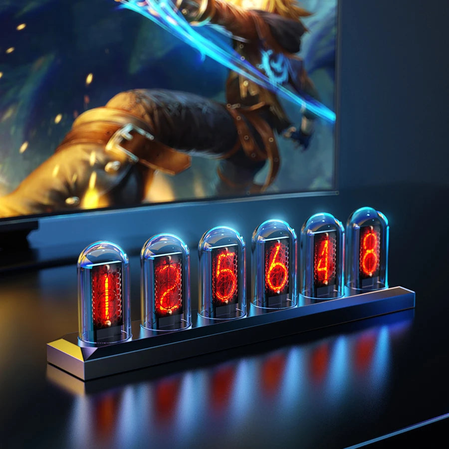 Nixie Tube RGB Customizable Clock LED Light