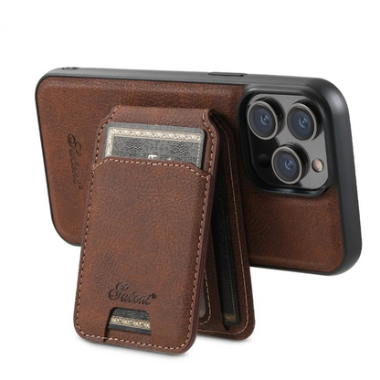 Faux Leather Magsafe iPhone Case & Wallet by Suteni - Blue